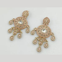 Rajwadi Collection Gold Pated Crystal Stone Dangler Earrings