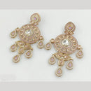 Rajwadi Collection Gold Pated Crystal Stone Dangler Earrings