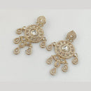 Rajwadi Collection Gold Pated Crystal Stone Dangler Earrings