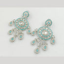 Rajwadi Collection Silver Pated Crystal Stone Dangler Earrings