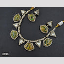 Rajwadi Collection Gold Plated Druzy Crystal Stone Necklace Set
