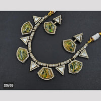 Rajwadi Collection Gold Plated Druzy Crystal Stone Necklace Set