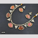 Rajwadi Collection Gold Plated Druzy Crystal Stone Necklace Set