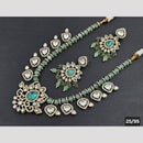 Rajwadi Collection Gold Plated Polki Kundan Stone Necklace Set