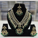 Rajwadi Collection Gold Plated Crystal Stone And Beads Necklace Set