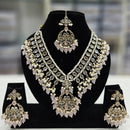 Rajwadi Collection Gold Plated Crystal Stone And Beads Necklace Set