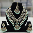 Rajwadi Collection Gold Plated Crystal Stone And Beads Necklace Set