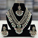 Rajwadi Collection Gold Plated Crystal Stone And Beads Necklace Set