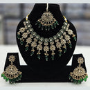 Rajwadi Collection Gold Plated Crystal Stone And Beads Necklace Set