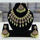 Rajwadi Collection Gold Plated Crystal Stone And Beads Necklace Set