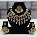 Rajwadi Collection Gold Plated Crystal Stone And Beads Necklace Set