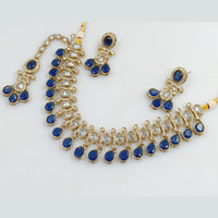Rajwadi Collection Gold Plated Crystal Stone Necklace Set