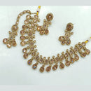 Rajwadi Collection Gold Plated Crystal Stone Necklace Set