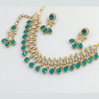Rajwadi Collection Gold Plated Crystal Stone Necklace Set