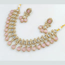 Rajwadi Collection Gold Plated Crystal Stone Necklace Set