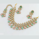 Rajwadi Collection Gold Plated Crystal Stone Necklace Set