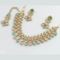 Rajwadi Collection Gold Plated Crystal Stone Necklace Set