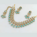 Rajwadi Collection Gold Plated Crystal Stone Necklace Set