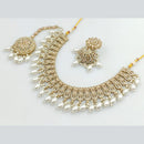 Rajwadi Collection Gold Plated Crystal Stone And Beads Necklace Set