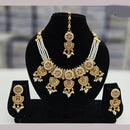 Rajwadi Collection Gold Plated Crystal Stone And Beads Necklace Set