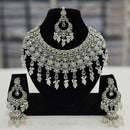 Rajwadi Collection Silver Plated Crystal Stone And Beads Necklace Set