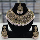Rajwadi Collection Gold Plated Crystal Stone And Beads Necklace Set