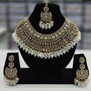 Rajwadi Collection Gold Plated Crystal Stone And Beads Necklace Set
