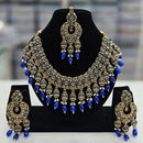 Rajwadi Collection Gold Plated Crystal Stone And Beads Necklace Set