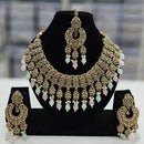 Rajwadi Collection Gold Plated Crystal Stone And Beads Necklace Set