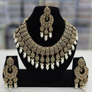 Rajwadi Collection Gold Plated Crystal Stone And Beads Necklace Set