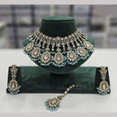 Rajwadi Collection Gold Plated Crystal Stone And Beads Necklace Set