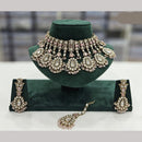 Rajwadi Collection Gold Plated Crystal Stone And Beads Necklace Set