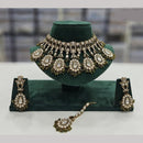 Rajwadi Collection Gold Plated Crystal Stone And Beads Necklace Set