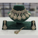 Rajwadi Collection Gold Plated Crystal Stone And Beads Necklace Set