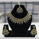 Rajwadi Collection Gold Plated Crystal Stone And Beads Necklace Set