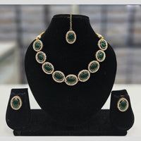 Rajwadi Collection Gold Plated Crystal Stone  Necklace Set