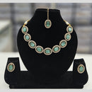 Rajwadi Collection Gold Plated Crystal Stone  Necklace Set