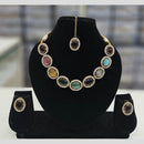 Rajwadi Collection Gold Plated Crystal Stone  Necklace Set
