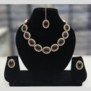 Rajwadi Collection Gold Plated Crystal Stone  Necklace Set