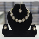 Rajwadi Collection Gold Plated Crystal Stone  Necklace Set