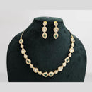 Rajwadi Collection Gold Plated American Diamond Necklace Set