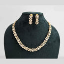 Rajwadi Collection Gold Plated American Diamond Necklace Set