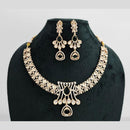 Rajwadi Collection Gold Plated American Diamond Necklace Set