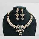 Rajwadi Collection Gold Plated American Diamond Necklace Set