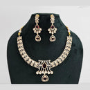 Rajwadi Collection Gold Plated American Diamond Necklace Set