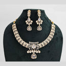 Rajwadi Collection Gold Plated American Diamond Necklace Set