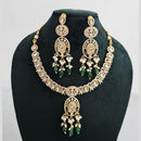 Rajwadi Collection Gold Plated American Diamond Necklace Set