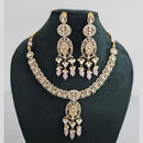 Rajwadi Collection Gold Plated American Diamond Necklace Set