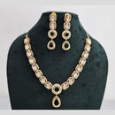 Rajwadi Collection Gold Plated American Diamond Necklace Set