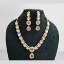 Rajwadi Collection Gold Plated American Diamond Necklace Set